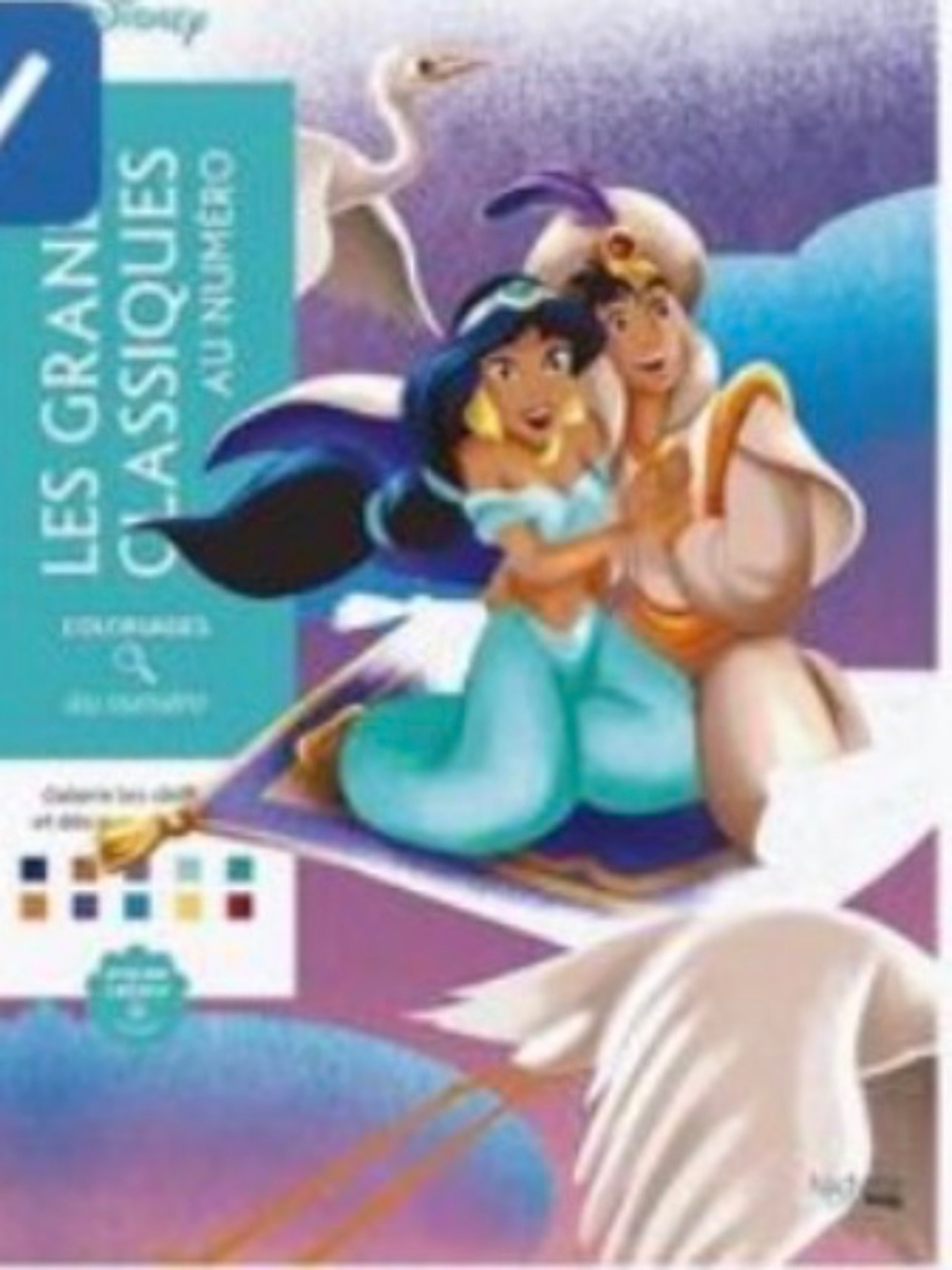 Les Grand classiques disney colour by number french edition new